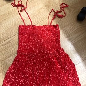 Cute Red with Polka Dot Romper